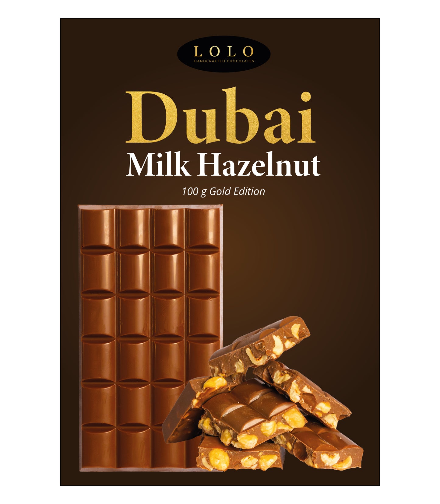 Geroosterde hazelnoten reep melk - 100 gram
